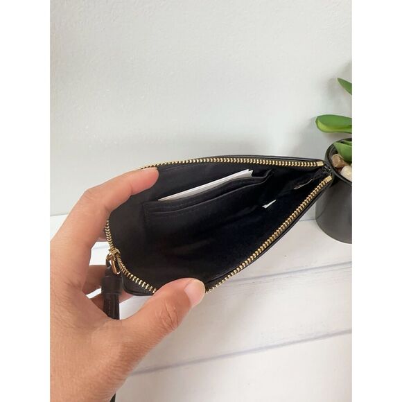 NWT Coach Corner Zip Wristlet With Brushed Plaid Print Brown CN012 - Picture 4 of 5